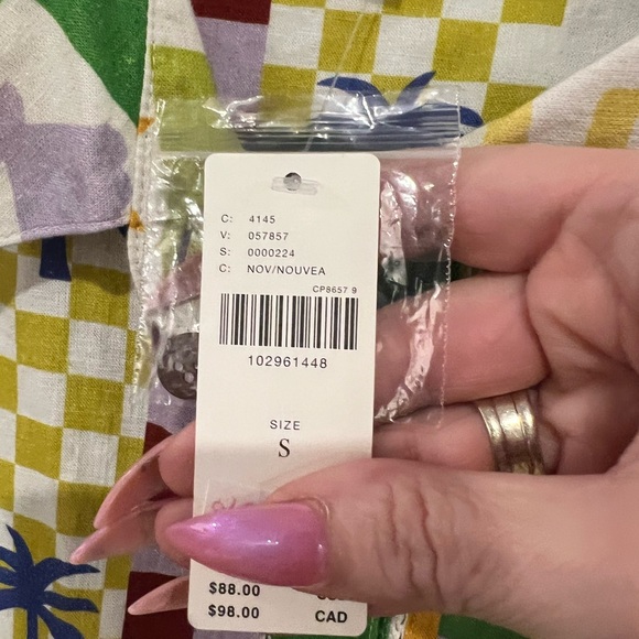 Anthropologie Celandine Linen Blend Short-Sleeve
Buttondown Shirt, SMALL NWT - Picture 4 of 4